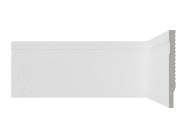 Rodapé Poliestireno Colab 10cm Frisado Branco 100x10x2400mm