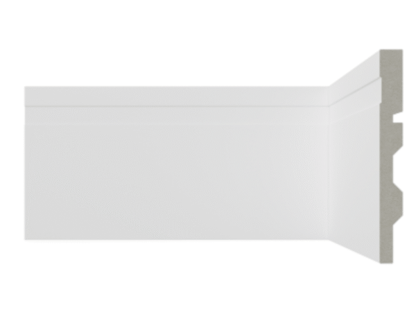 Rodapé Poliestireno Colab 12cm Frisado Branco 120x13x2400mm