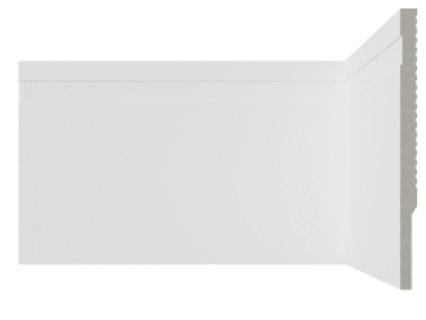 Rodapé Poliestireno Colab 15cm Frisado Branco 150x10x2400mm
