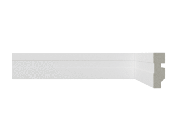 Rodapé Poliestireno Colab 5cm Frisado Branco 50x16x2400mm