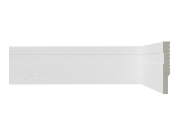 Rodapé Poliestireno Colab 7cm Frisado Branco 70x10x2400mm