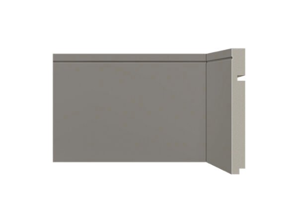 Rodapé Poliestireno Santa Luzia No 518 Cinza Titanium frizado15cm 150x16x2400mm