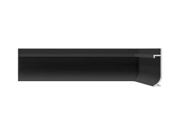 RODAPÉ Alumínio NEO INVERSO CURVO PRETO 60x13x3000mm