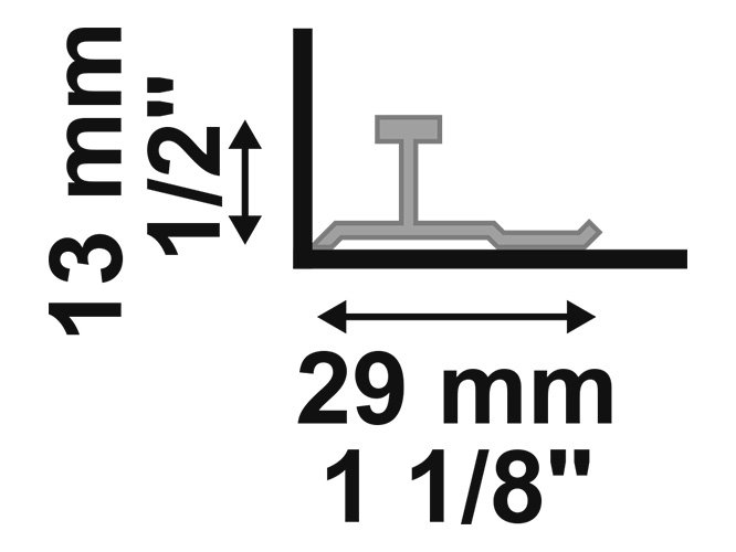 PERFIL CONECTOR APARENTE 2,85 para Ecopanel 29x13x2850mm - Imagem 4