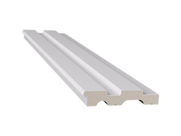 Revestimento para parede Santa Luzia Multilinha Poliestireno Ripado 105 encaixe 105x15x2800mm