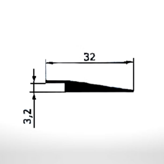 Faixa de arremate de pisos em alumínio R-1700 32x3.2x3000mm - Imagem 3