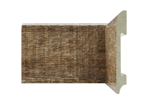Rodapé Poliestireno amadeirado Forthart 8cm 80x15x2400mm