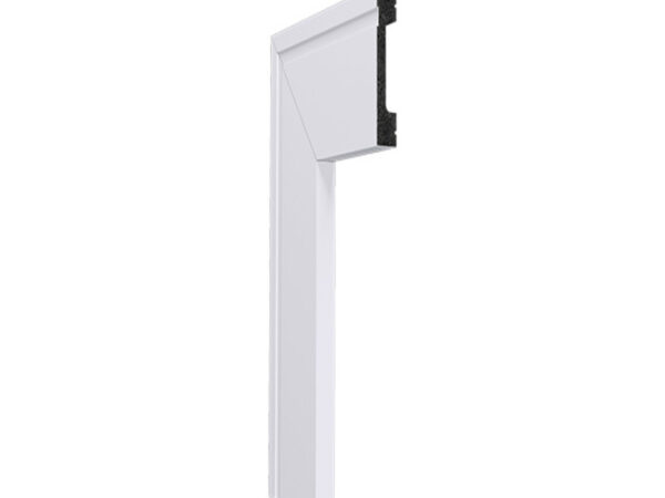 Guarnição Poliestireno Santa Luzia B74 Bellitas branca Frisada (Massa Escura) 7cm 70x13x2400mm