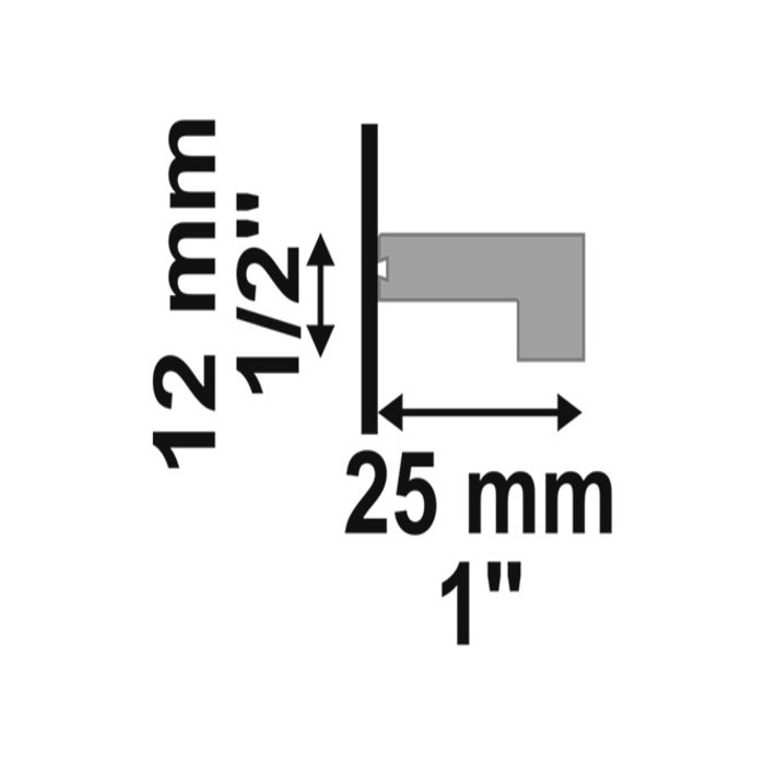 Perfil acabamento de poliestireno para Modulare Santa Luzia 11,5x25x2800mm - Imagem 2