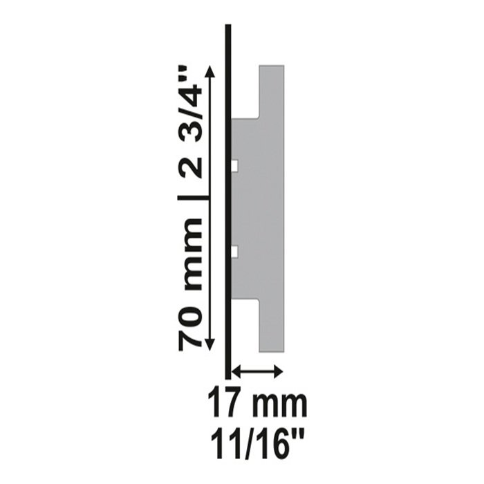 Rodapé Poliestireno Santa Luzia VersaLED Branco 7cm 70x17x2400mm - Imagem 2