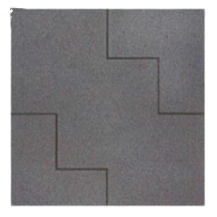 Piso emborrachado Square Mosaico 500x500mm