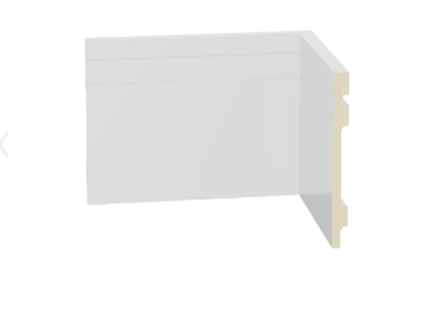 Rodapé PVC Expandido TEC 547 Branco frizado 15cm 150x13x2400mm