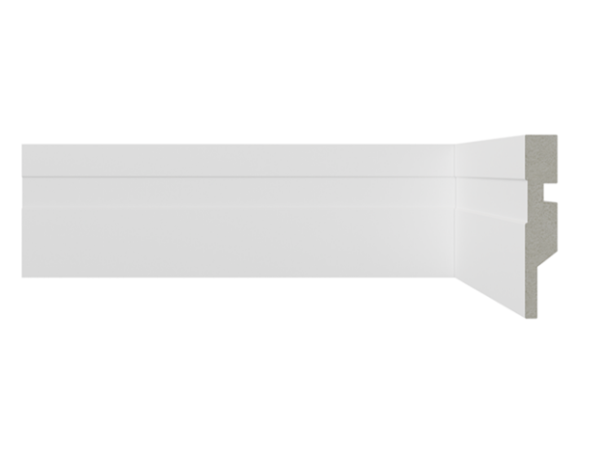 Rodapé ForthArt EPS Branco friso 6cm 60x13x2400mm