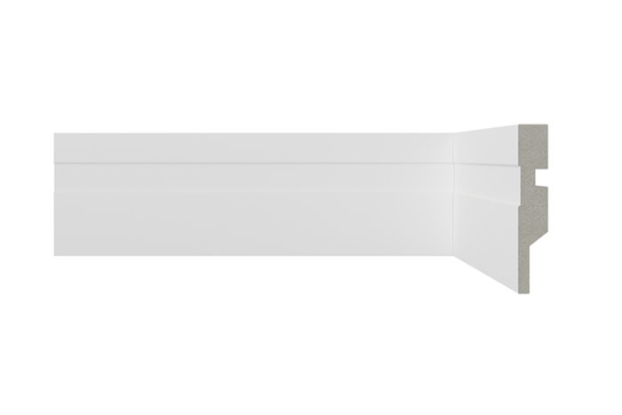 Rodapé ForthArt EPS Branco friso 6cm 60x13x2400mm