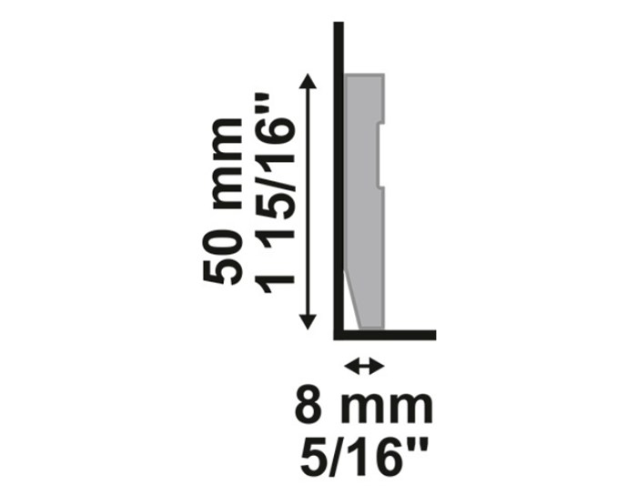 Rodapés de poliestireno Santa Luzia 5cm 50x2400mm - Imagem 2